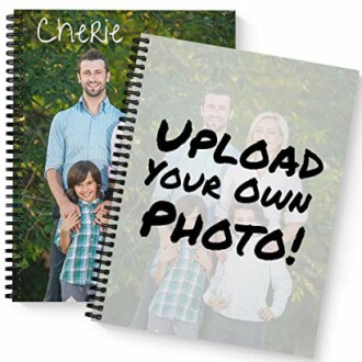 Custom photo notebook with option to upload your own picture